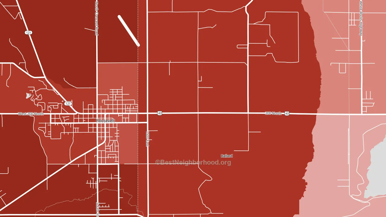 Ballard, UT block-group political-lean map