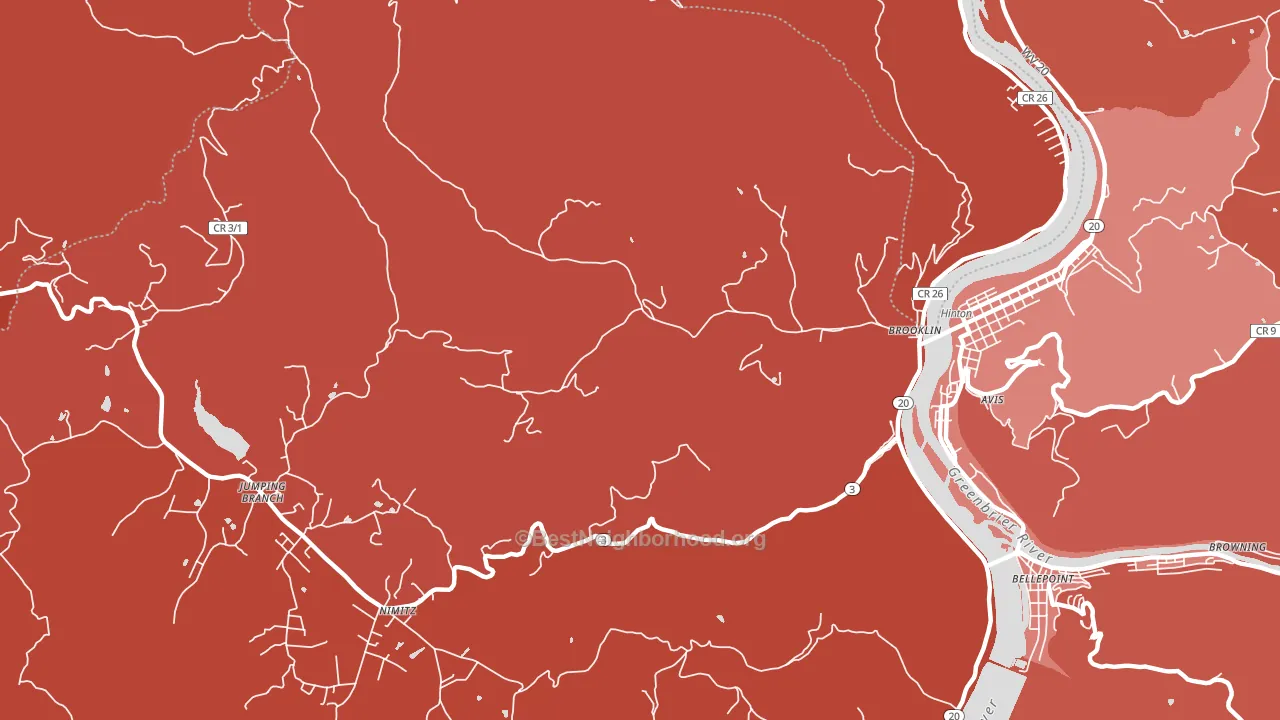 Ballengee, WV block-group political-lean map