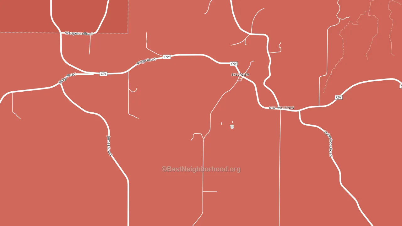 Balltown, IA block-group political-lean map