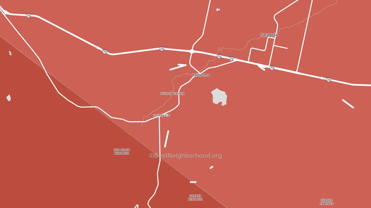 Balmorhea, TX block-group political-lean map