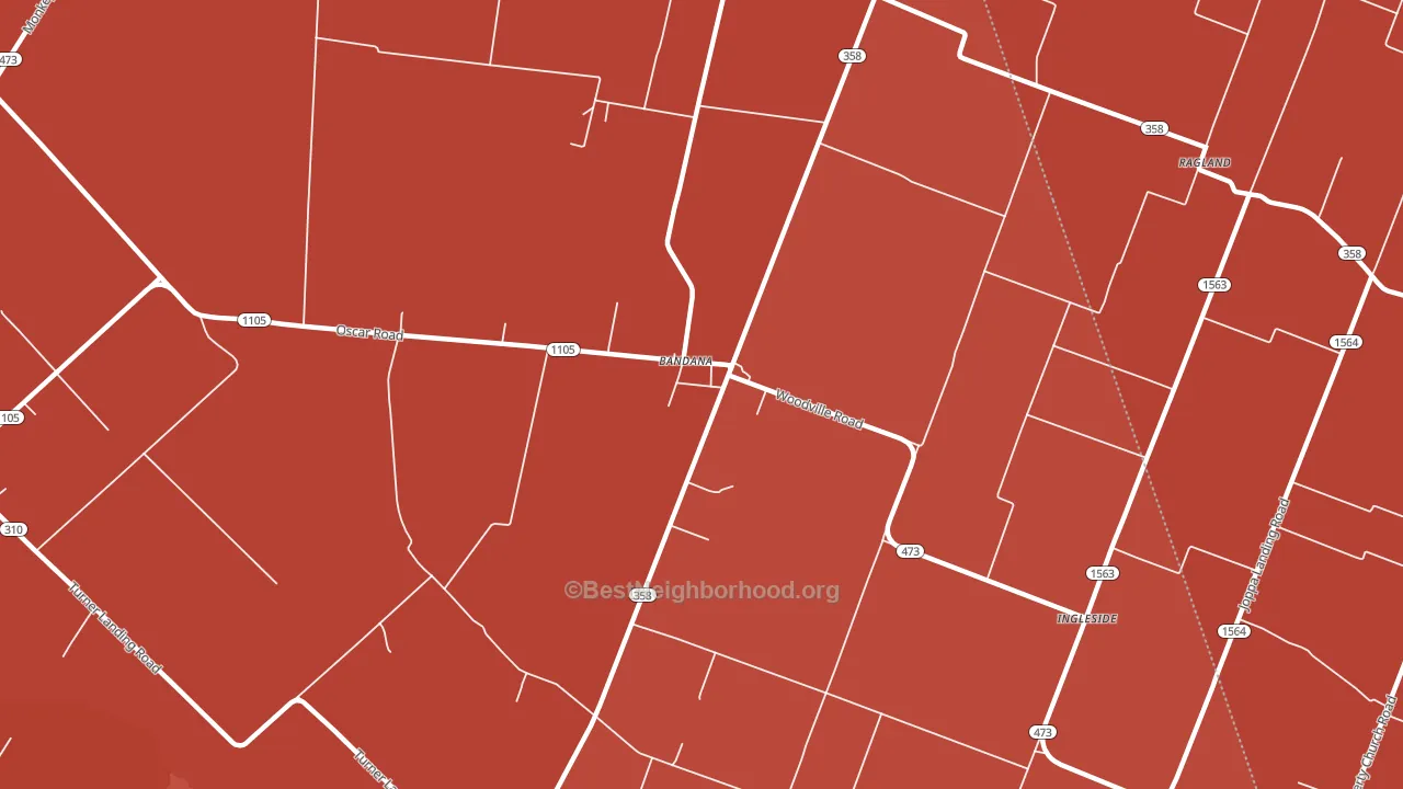 Bandana, KY block-group political-lean map