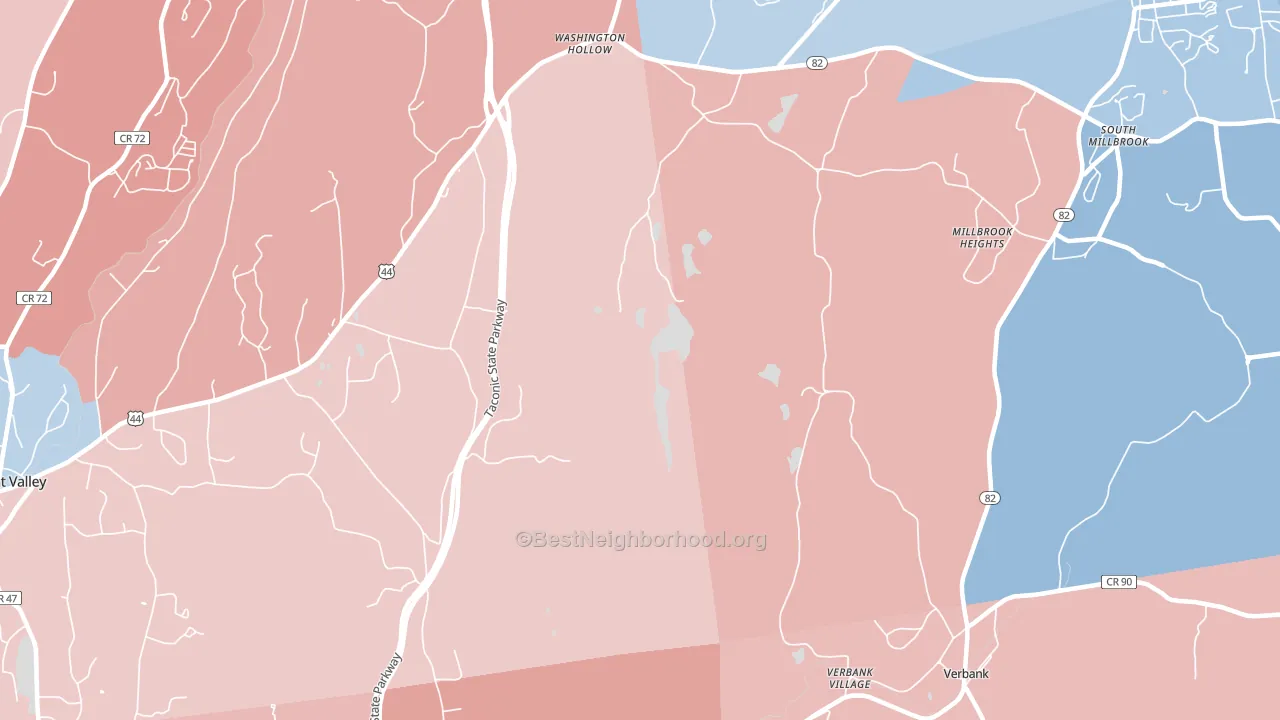 Bangall, NY block-group political-lean map