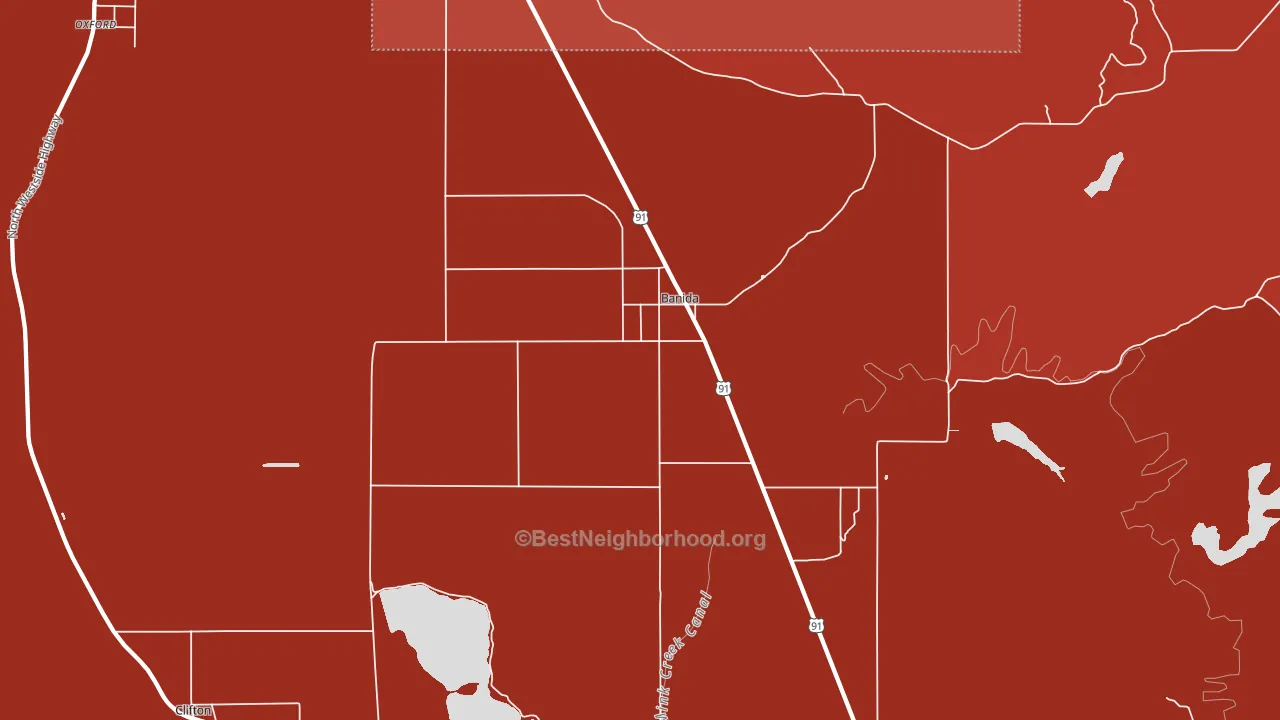 Banida, ID block-group political-lean map