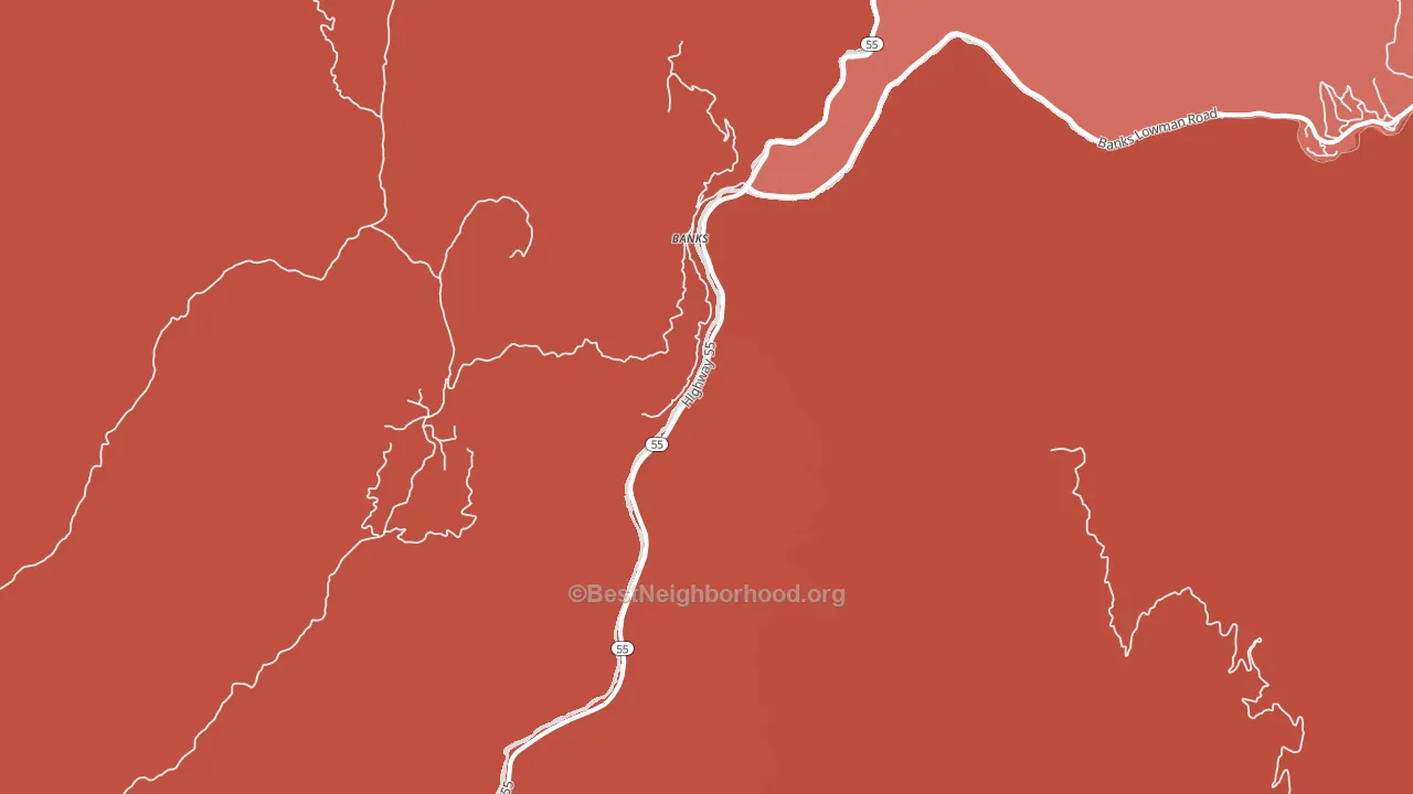 Banks, ID block-group political-lean map