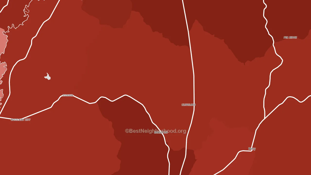 Bankston, AL block-group political-lean map