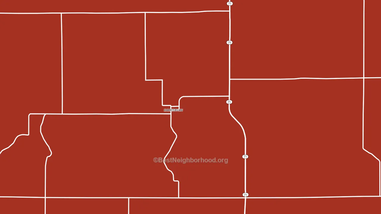 Banner County, NE block-group political-lean map
