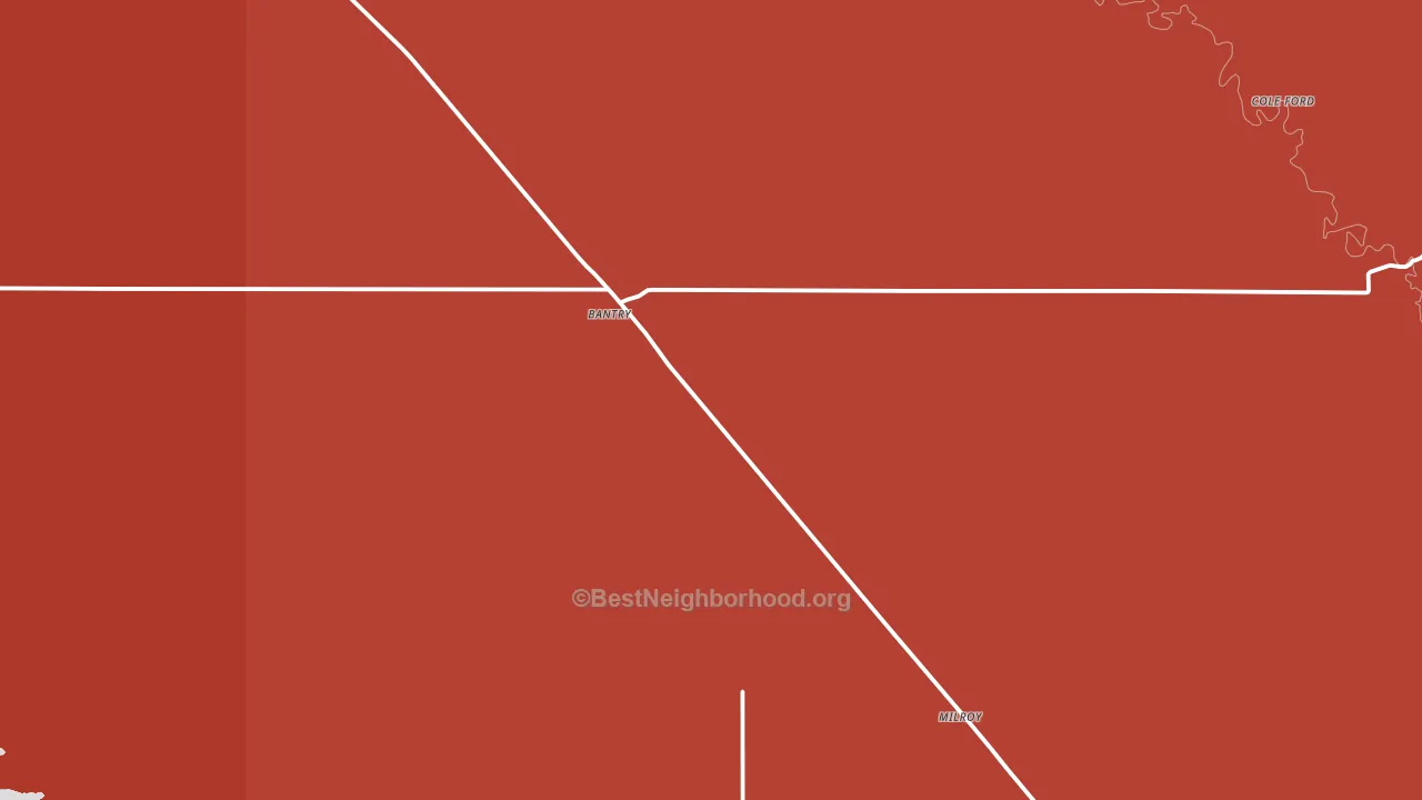 Bantry, ND block-group political-lean map