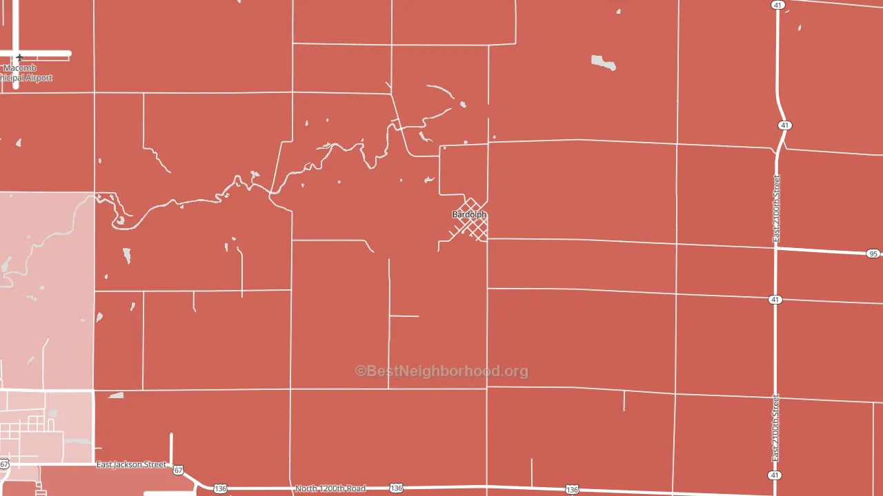 Bardolph, IL block-group political-lean map