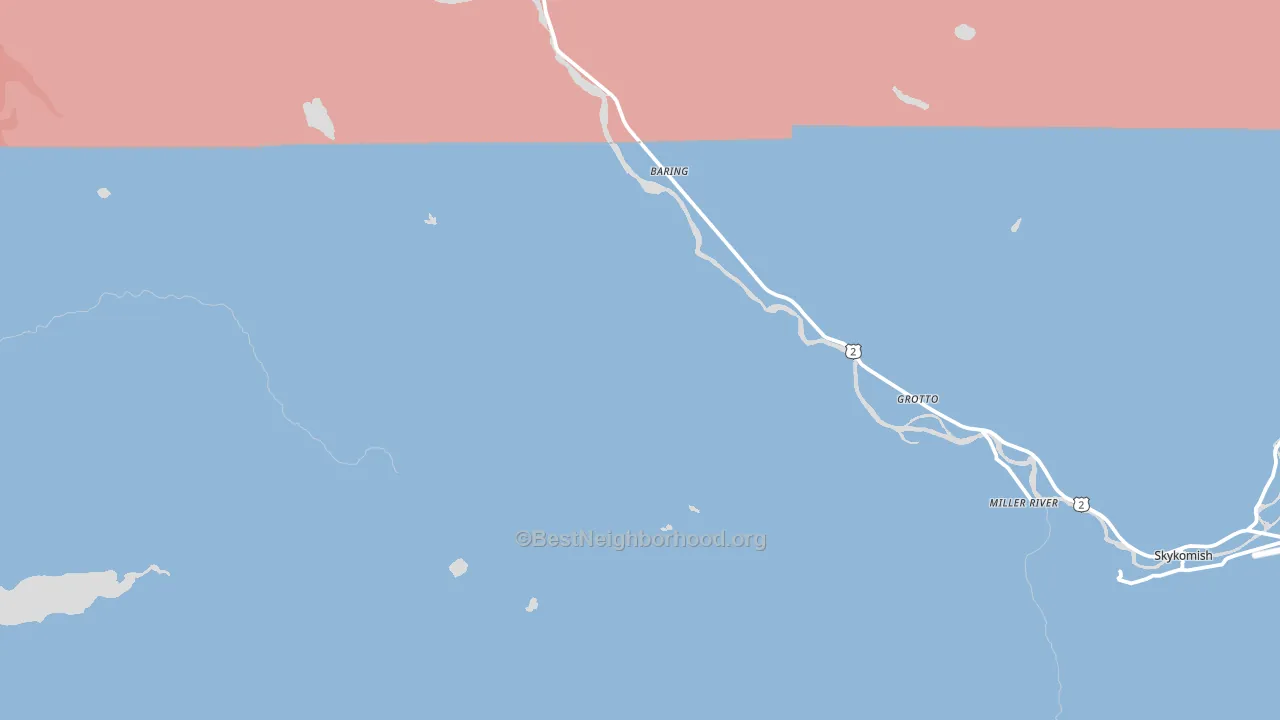 Baring, WA block-group political-lean map