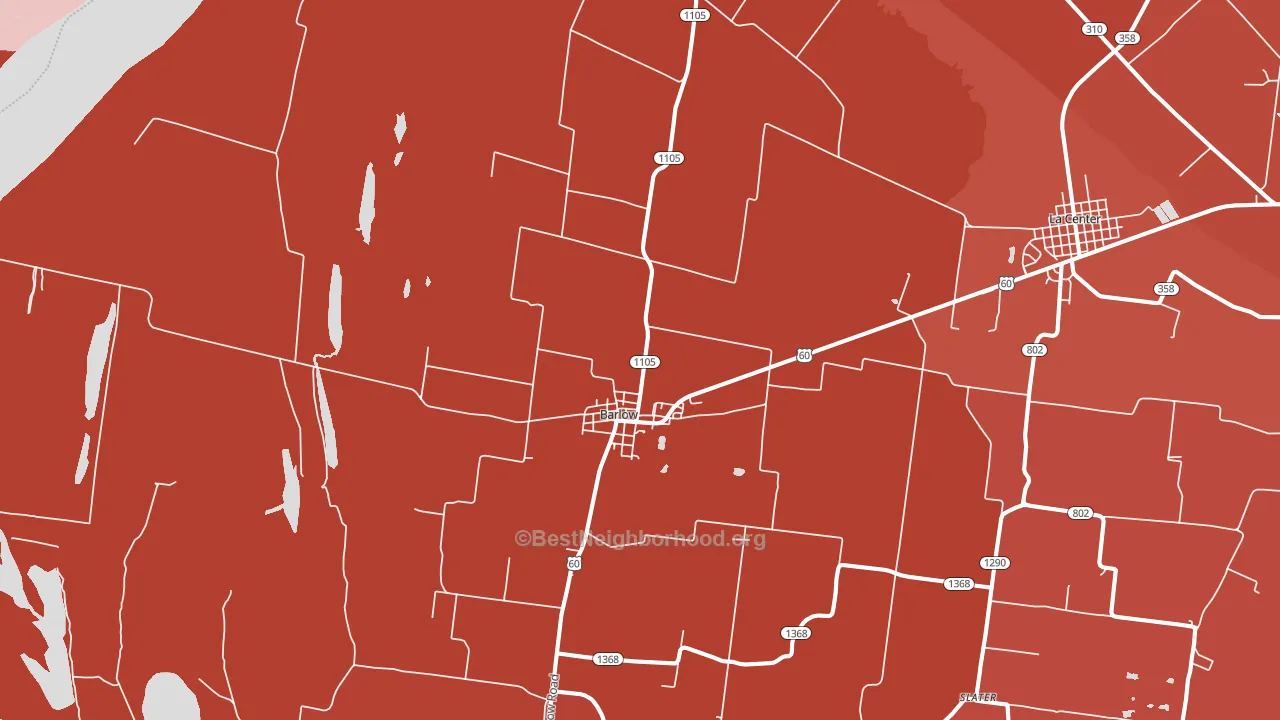 Barlow, KY block-group political-lean map