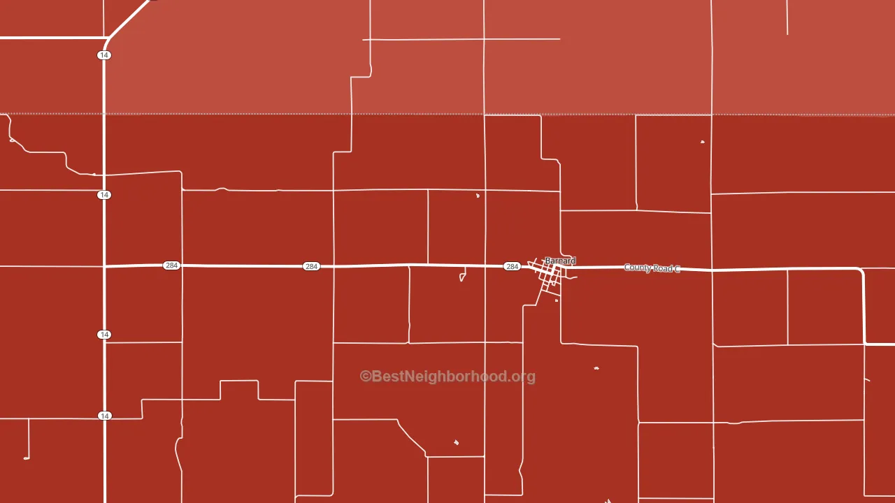 Barnard, KS block-group political-lean map