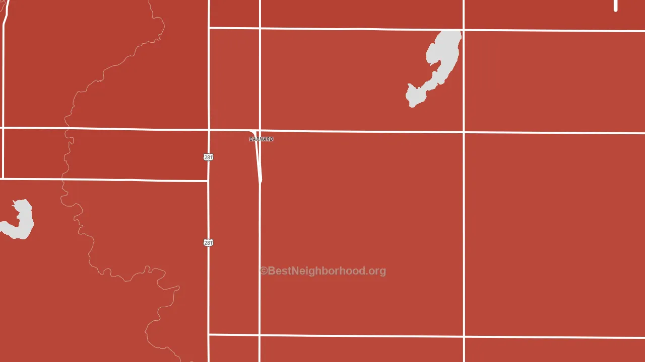 Barnard, SD block-group political-lean map