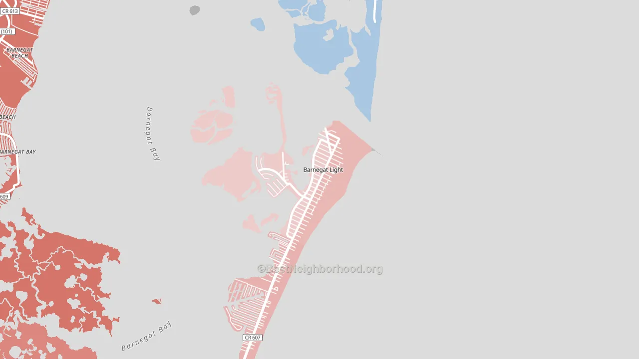 Barnegat Light, NJ block-group political-lean map