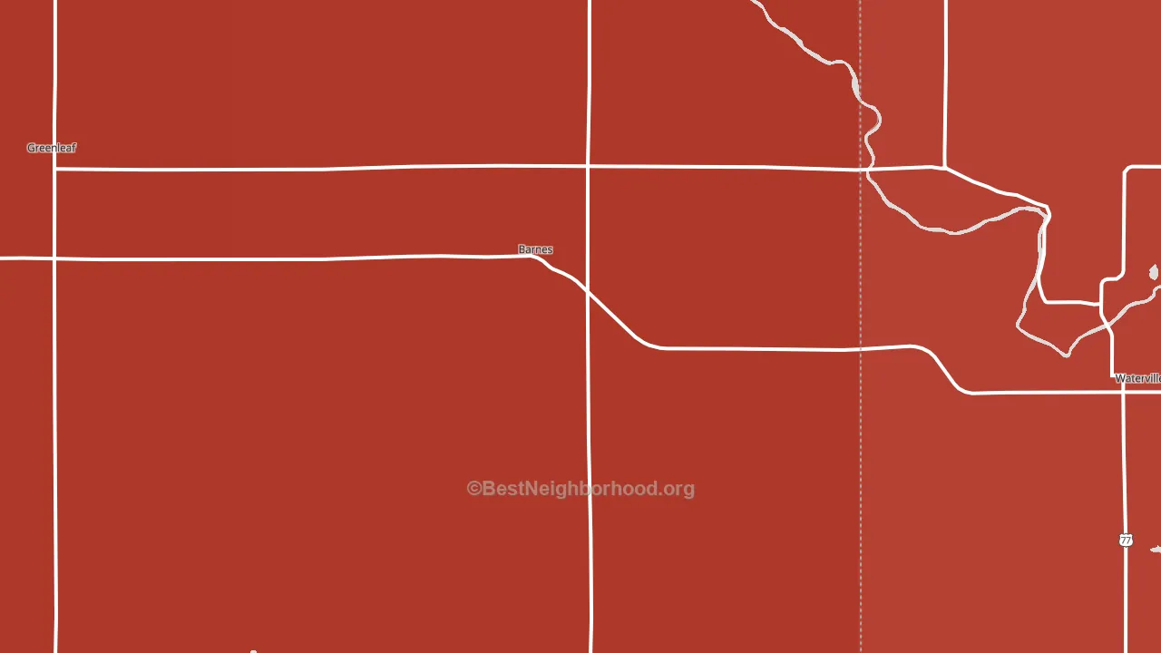 Barnes, KS block-group political-lean map