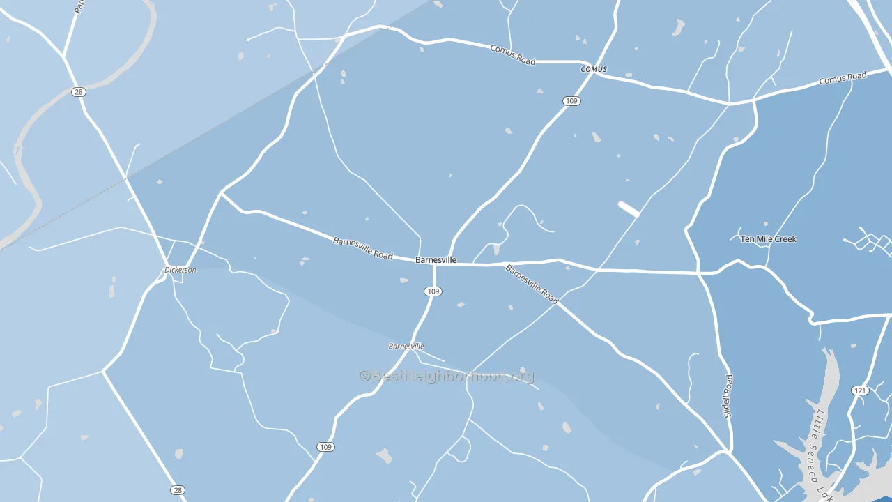 Barnesville, MD block-group political-lean map