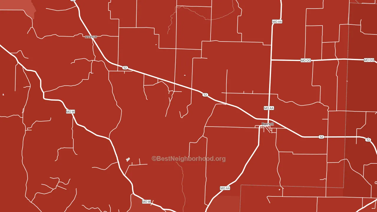 Barnett, MO block-group political-lean map