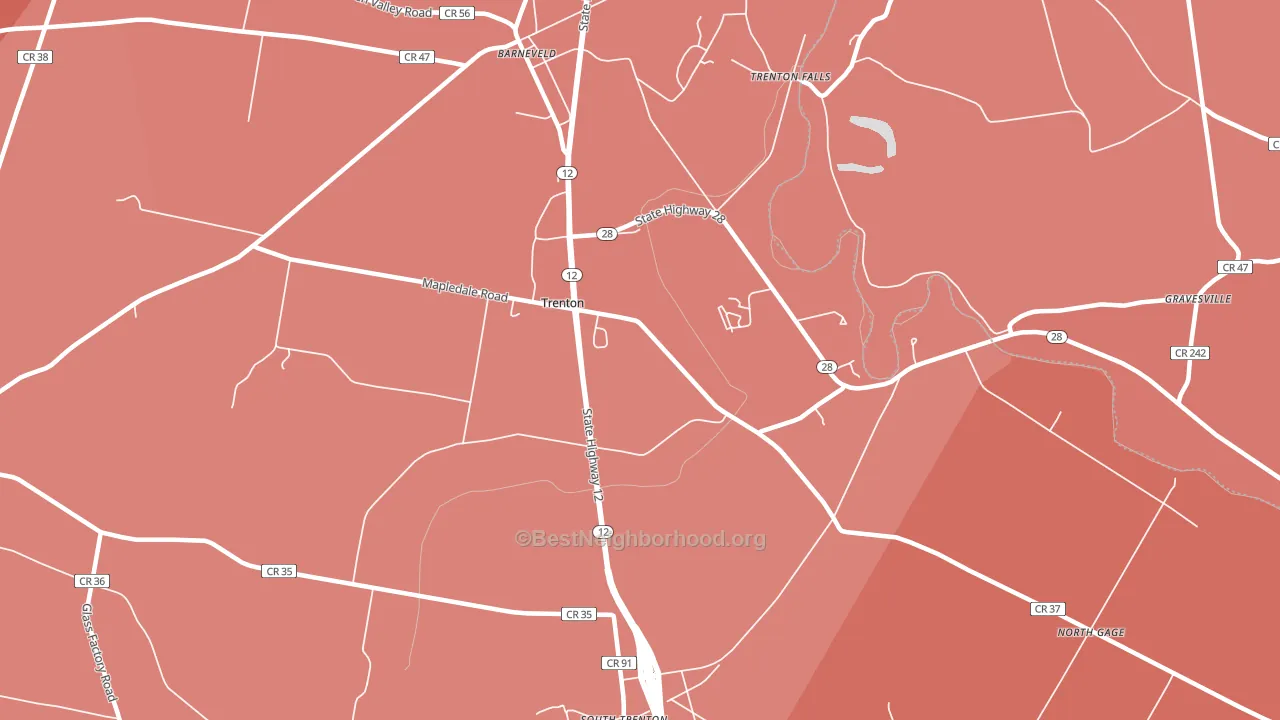Barneveld, NY block-group political-lean map