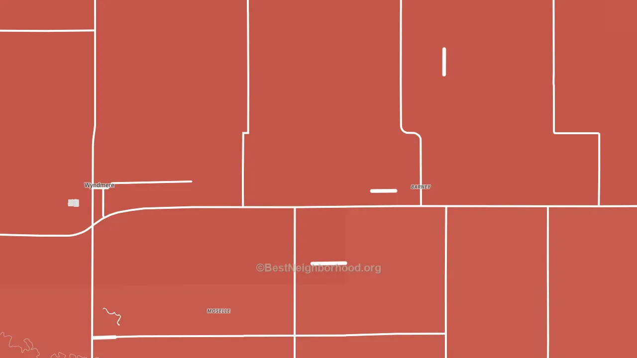 Barney, ND block-group political-lean map