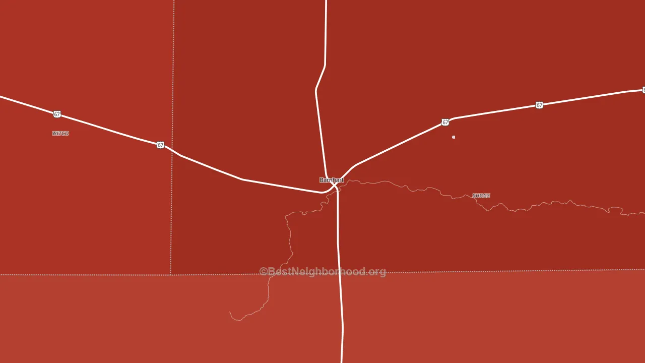 Barnhart, TX block-group political-lean map