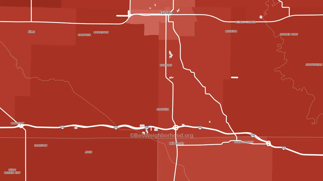 Barnhill, IL block-group political-lean map