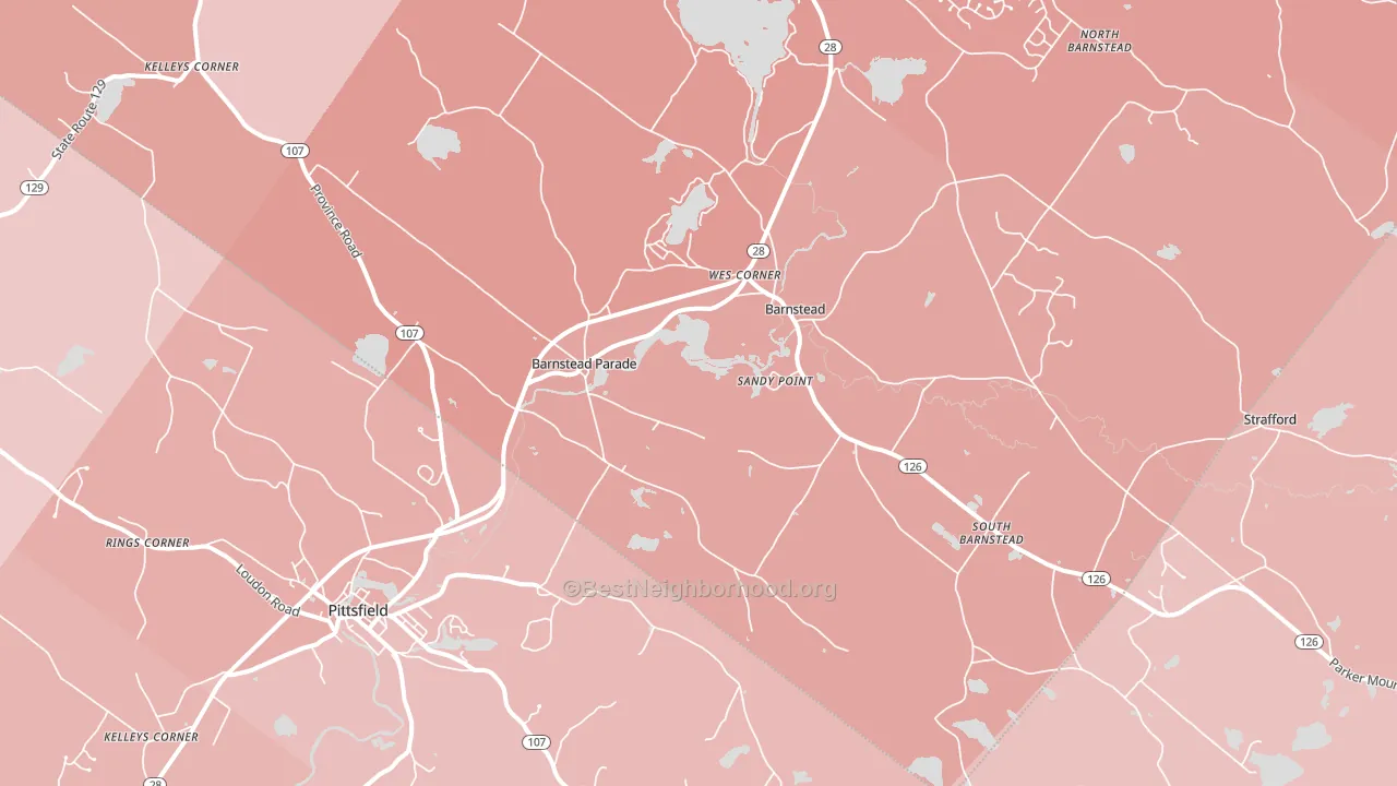 Barnstead, NH block-group political-lean map