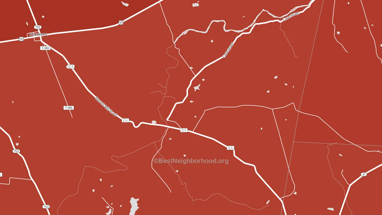 Barretts Mills, OH block-group political-lean map
