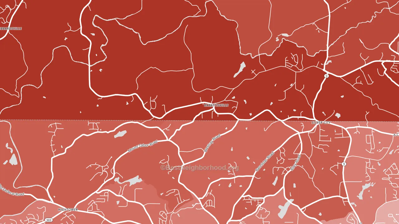 Barrettsville, GA block-group political-lean map