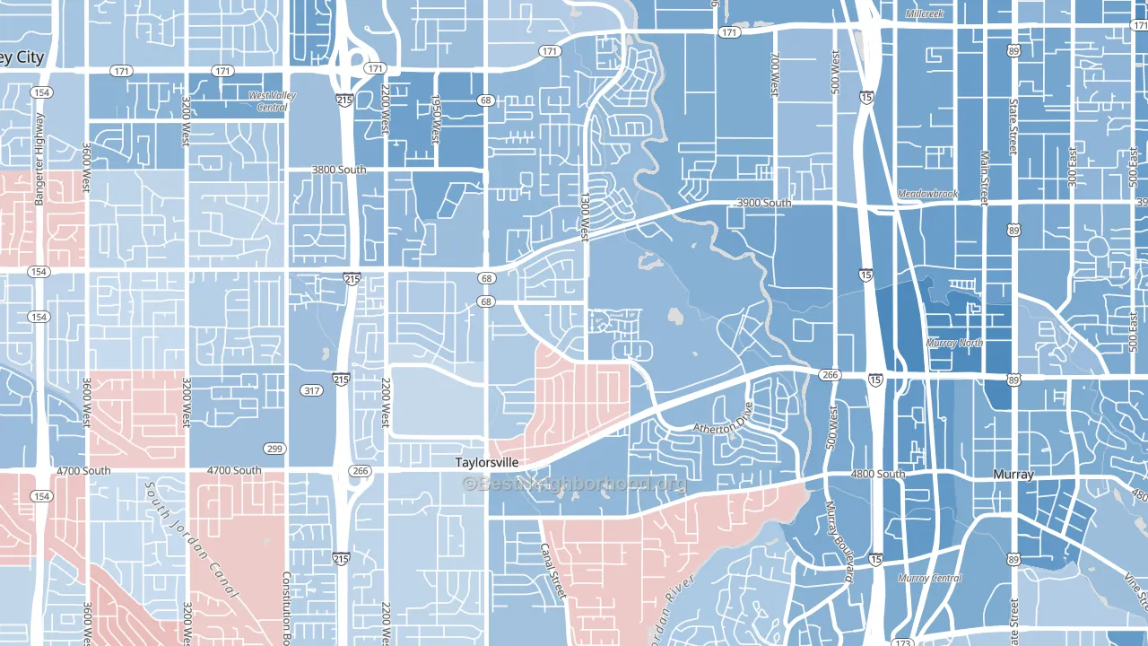 Barrington Park, Taylorsville, UT block-group political-lean map
