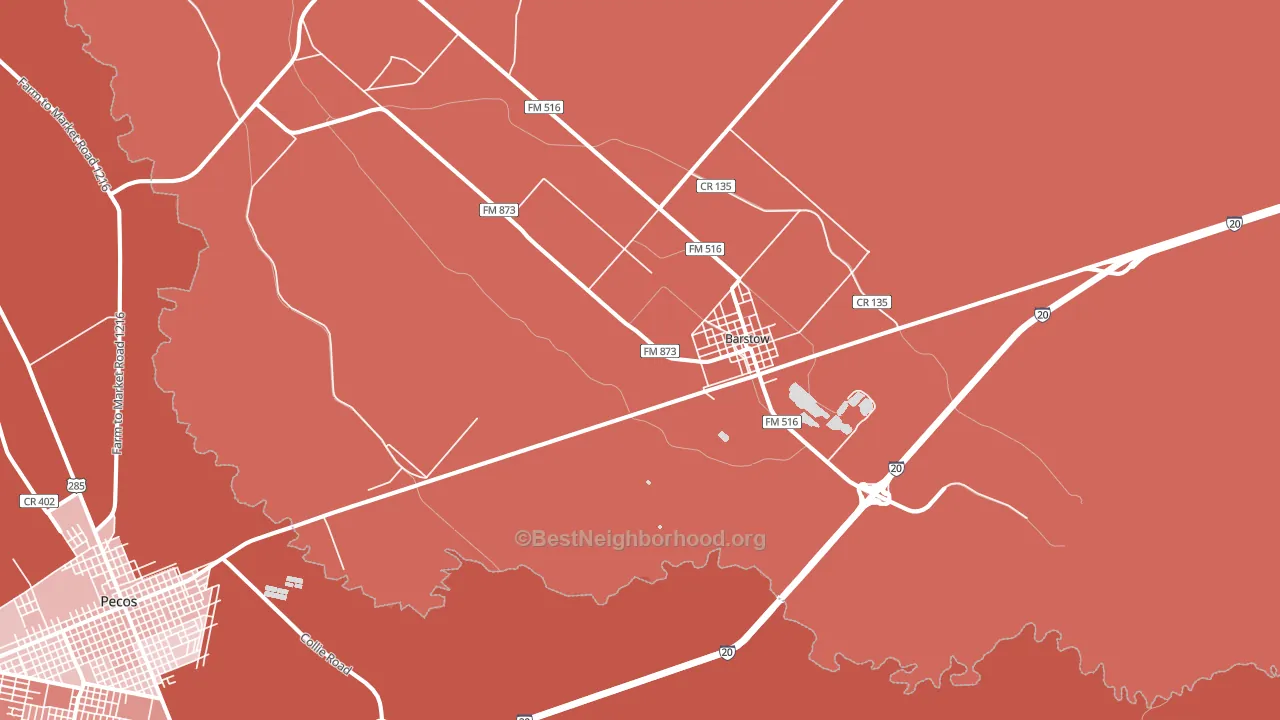 Barstow, TX block-group political-lean map