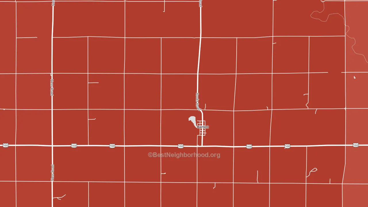 Bartlett, KS block-group political-lean map