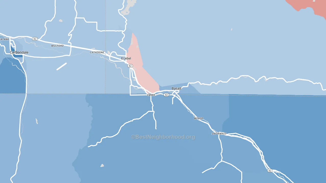 Basalt, CO block-group political-lean map