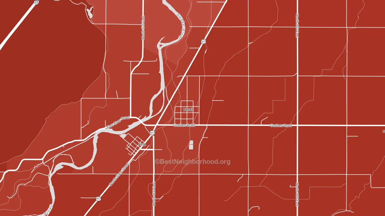 Basalt, ID block-group political-lean map
