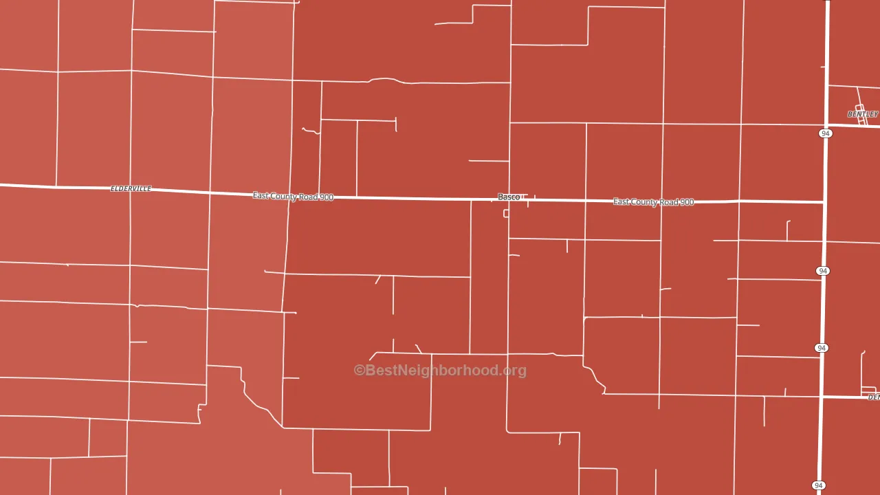 Basco, IL block-group political-lean map