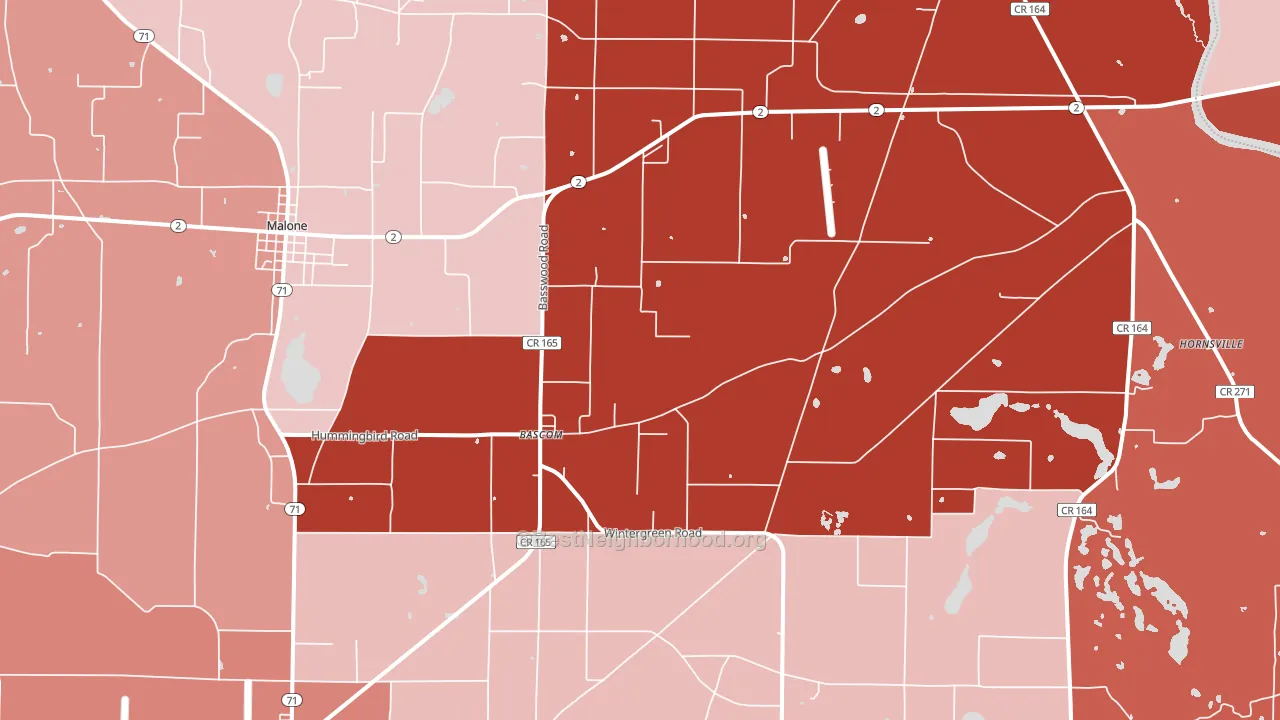 Bascom, FL block-group political-lean map