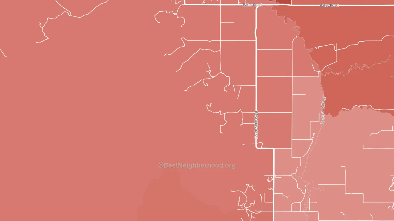 Bates, ID block-group political-lean map