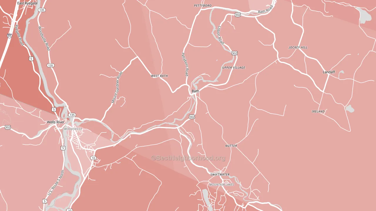 Bath, NH block-group political-lean map