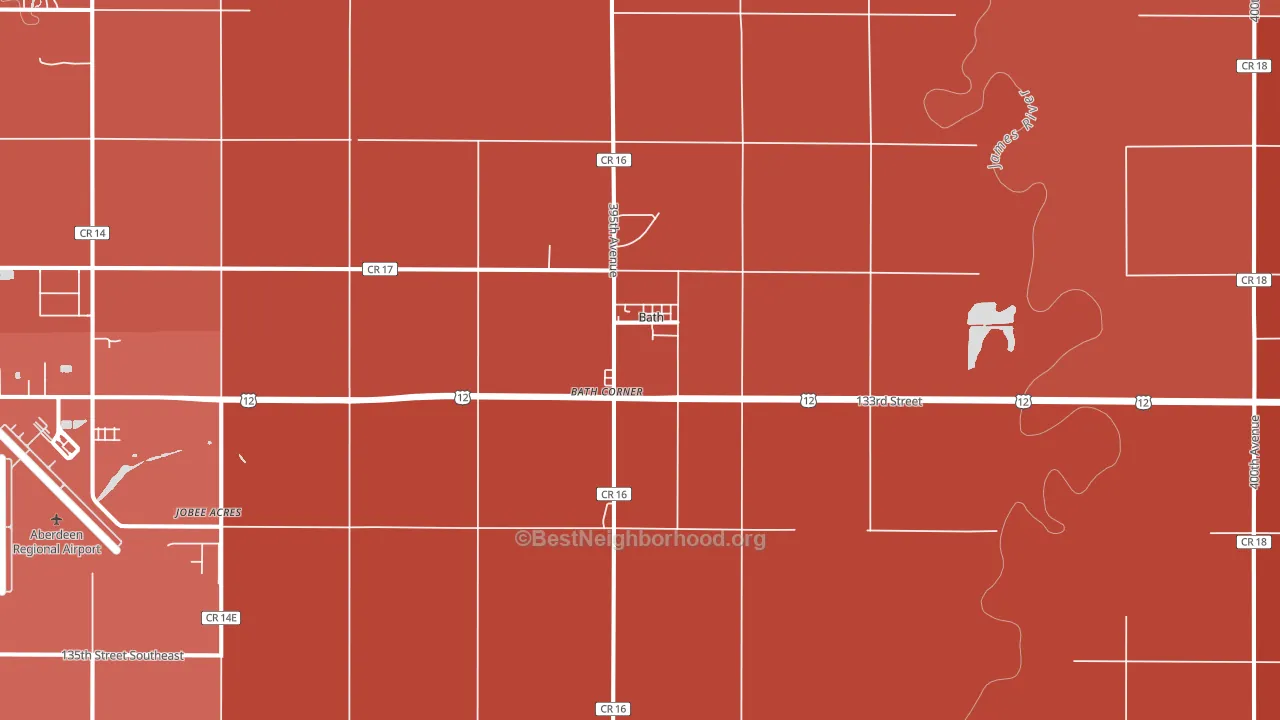 Bath, SD block-group political-lean map