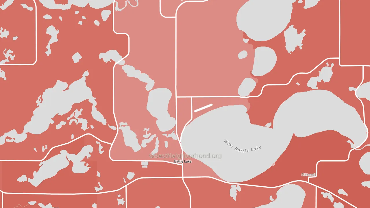 Battle Lake, MN block-group political-lean map