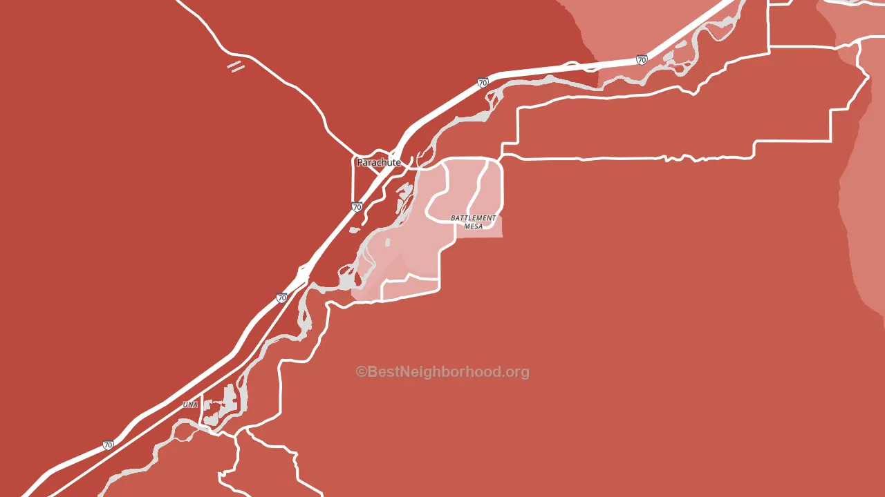 Battlement Mesa, CO block-group political-lean map