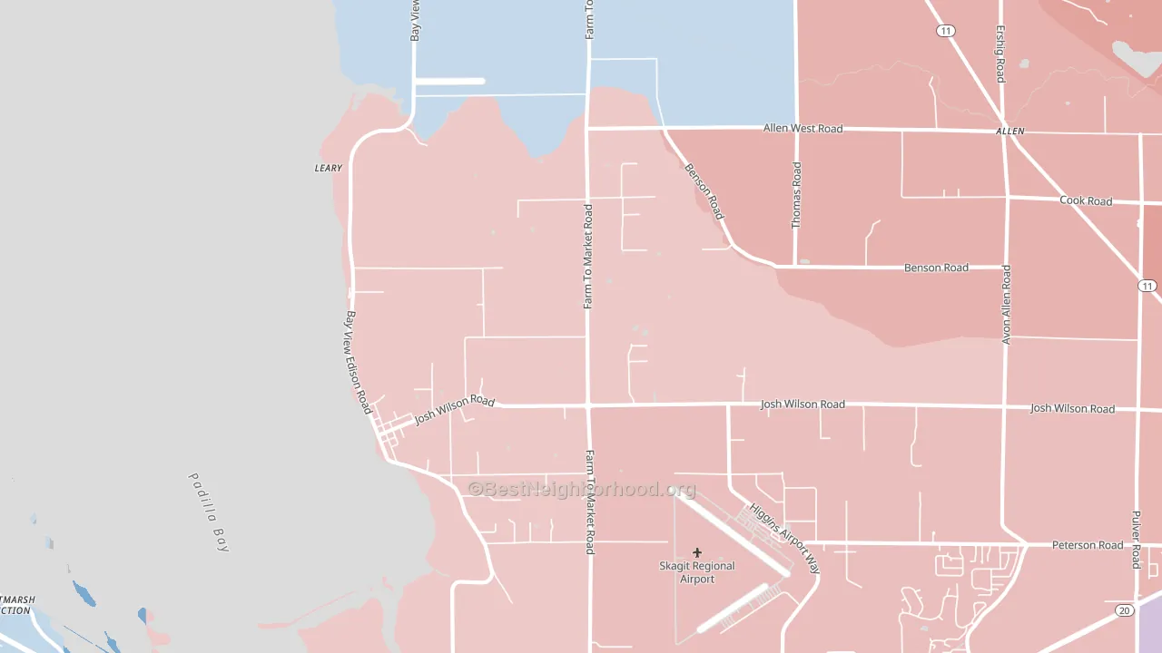 Bay View, WA block-group political-lean map