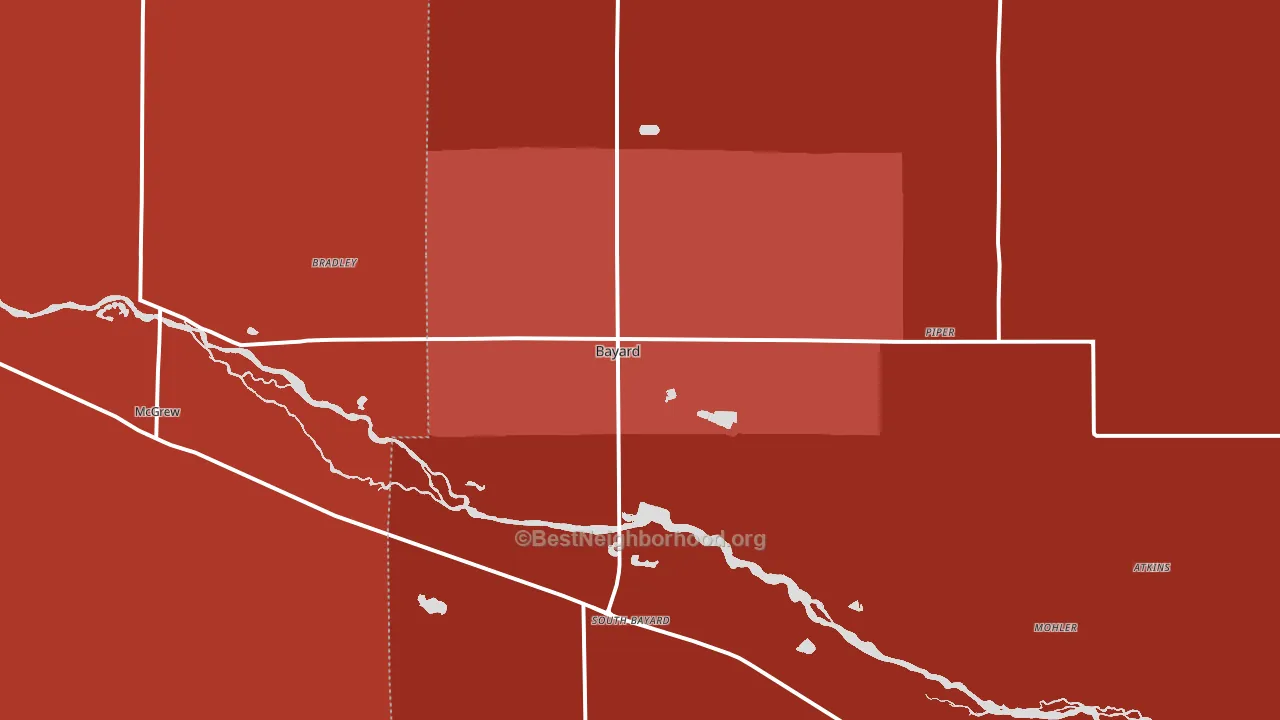 Bayard, NE block-group political-lean map