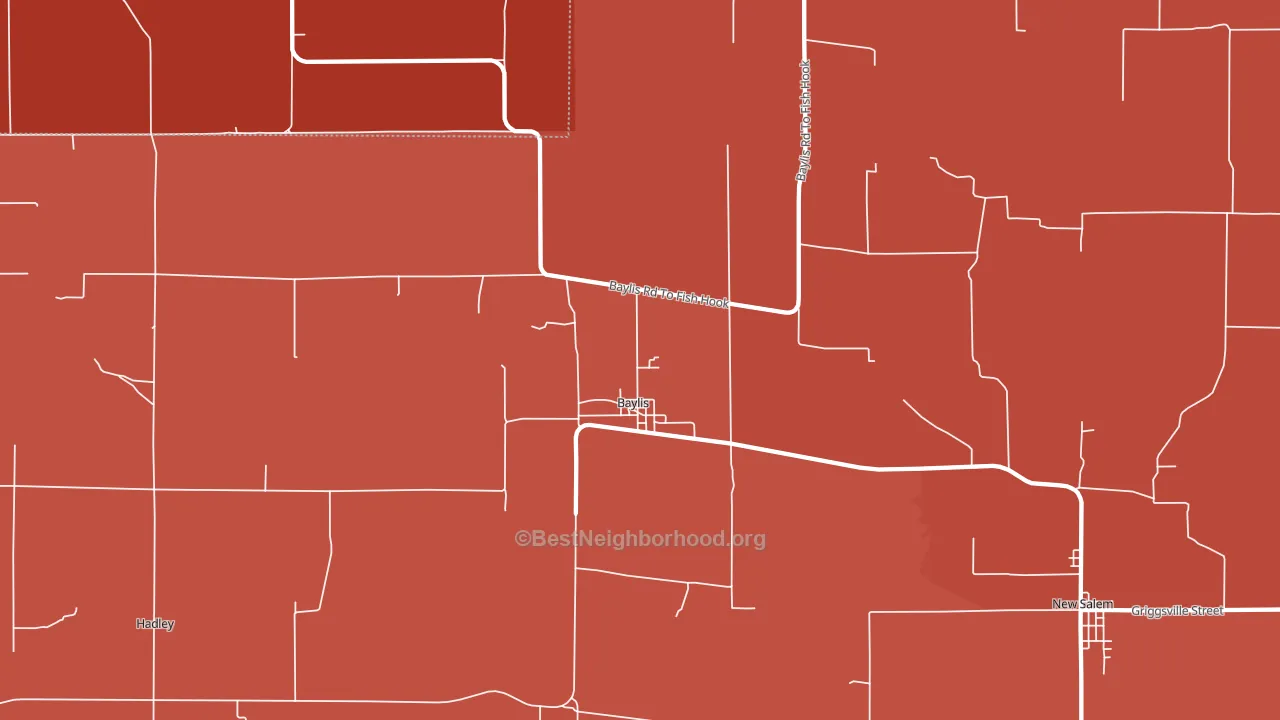 Baylis, IL block-group political-lean map