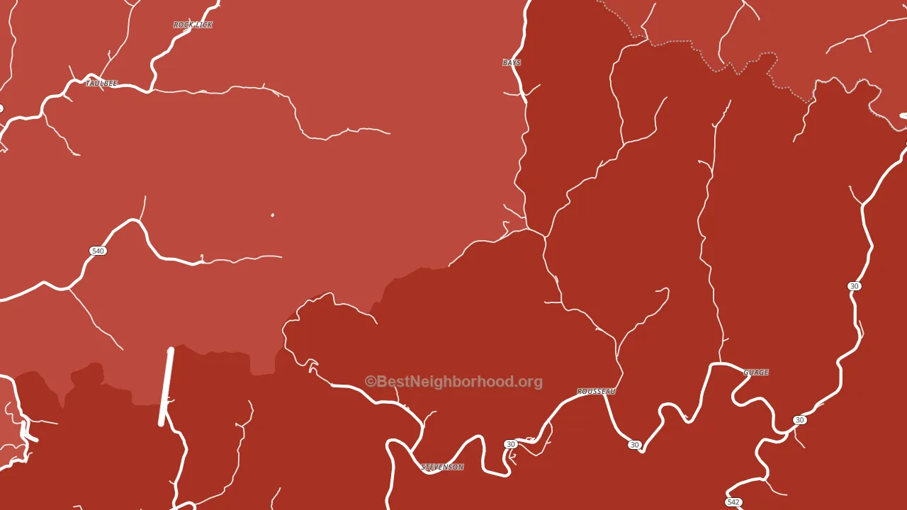Bays, KY block-group political-lean map
