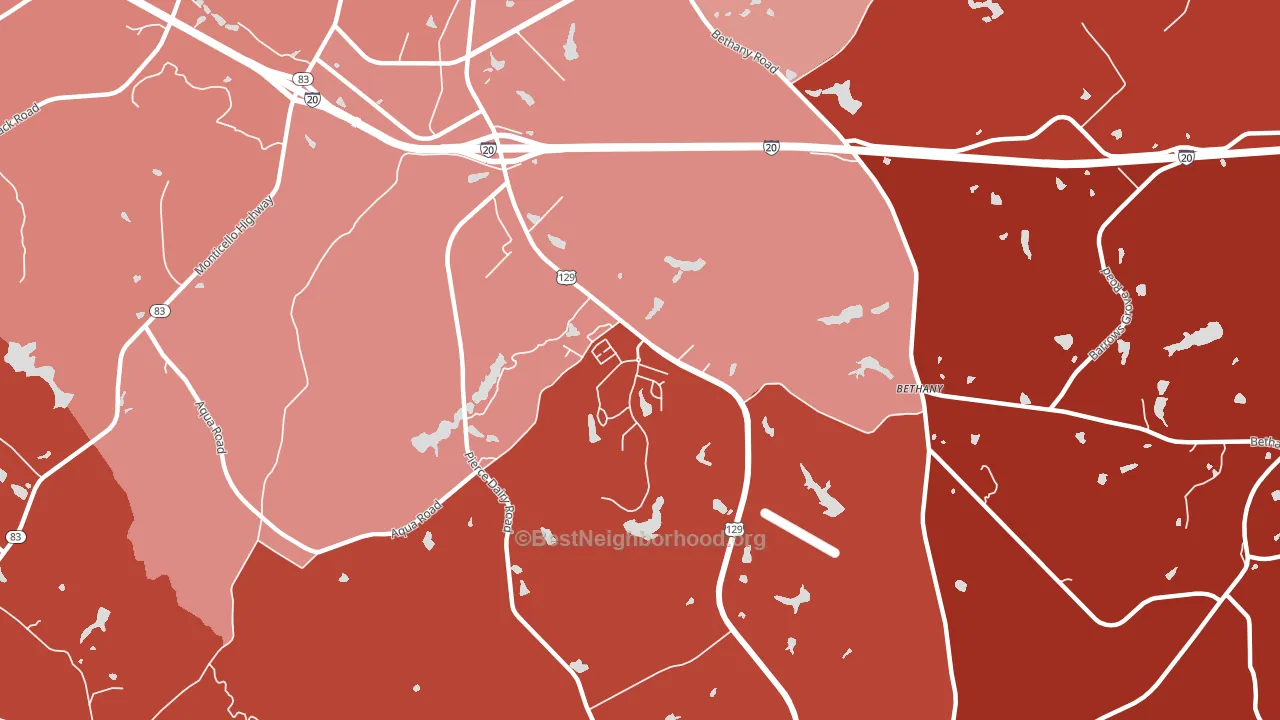 Beacon Heights, GA block-group political-lean map