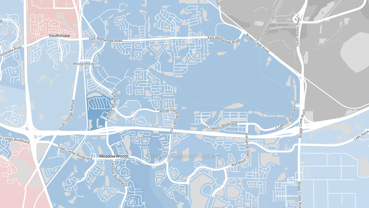 Beacon Park, Meadow Woods, FL block-group political-lean map
