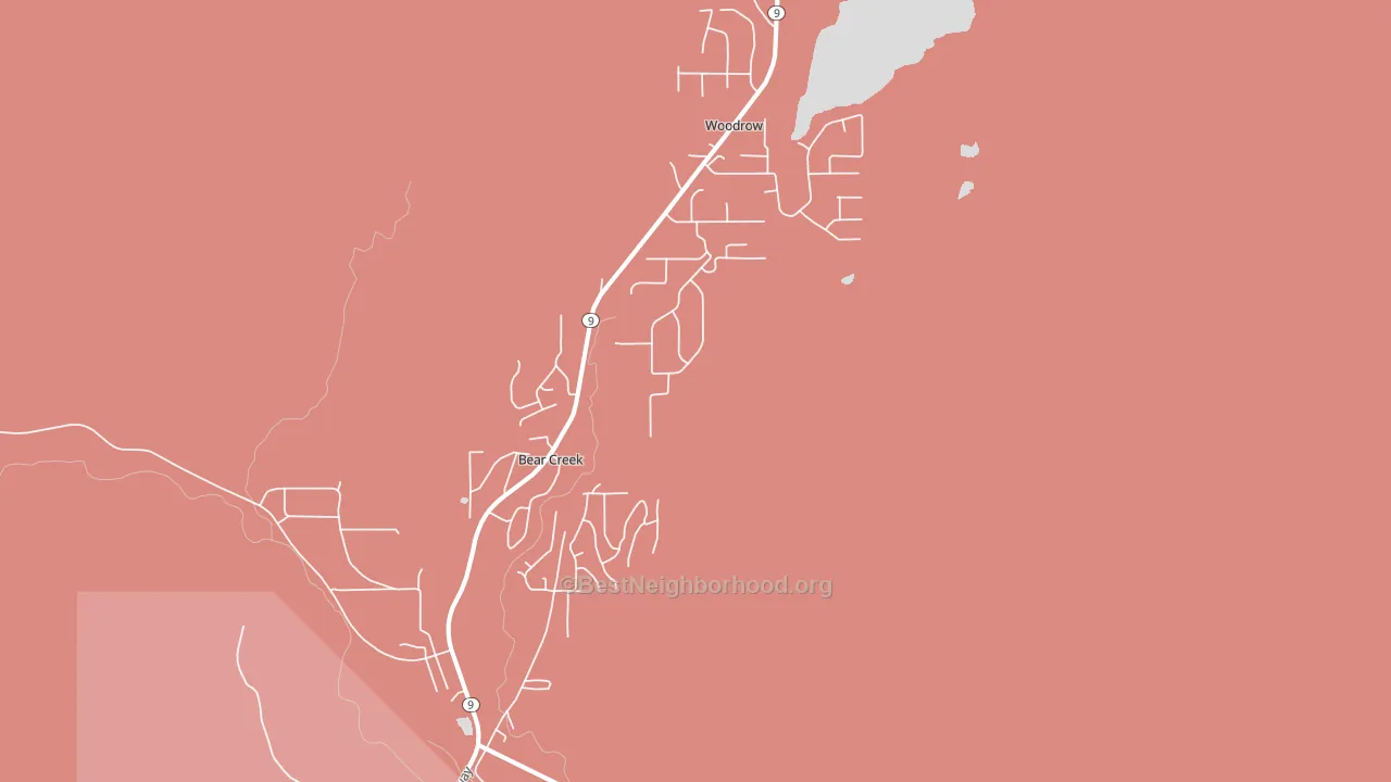 Bear Creek, AK block-group political-lean map