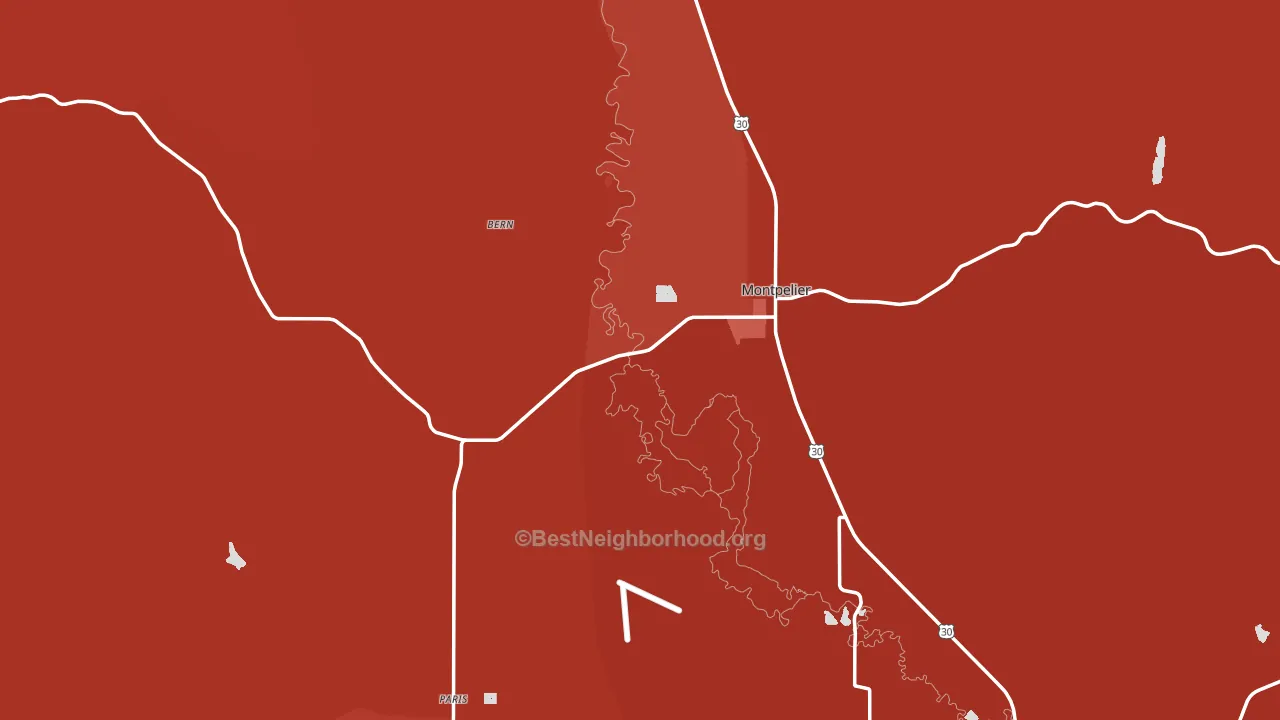Bear Lake County, ID block-group political-lean map