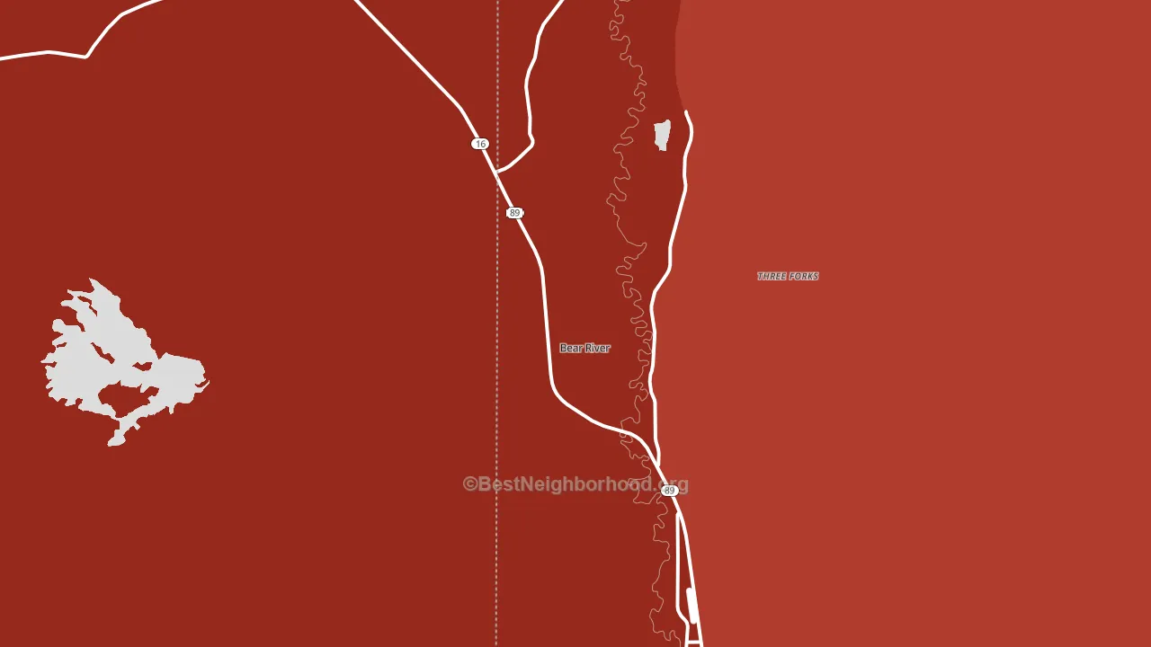 Bear River, WY block-group political-lean map