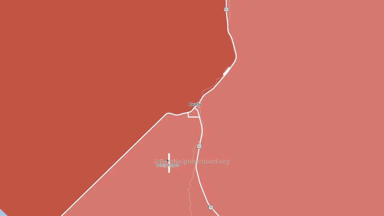Beatty, NV block-group political-lean map