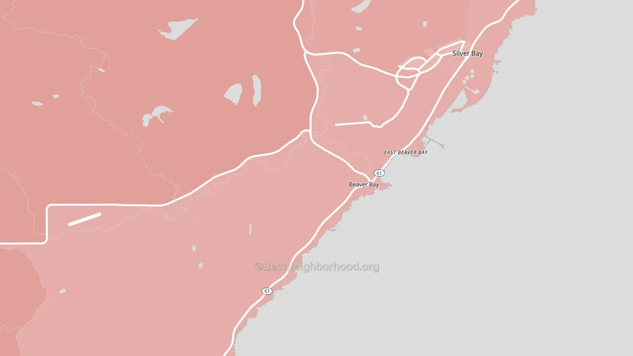 Beaver Bay, MN block-group political-lean map